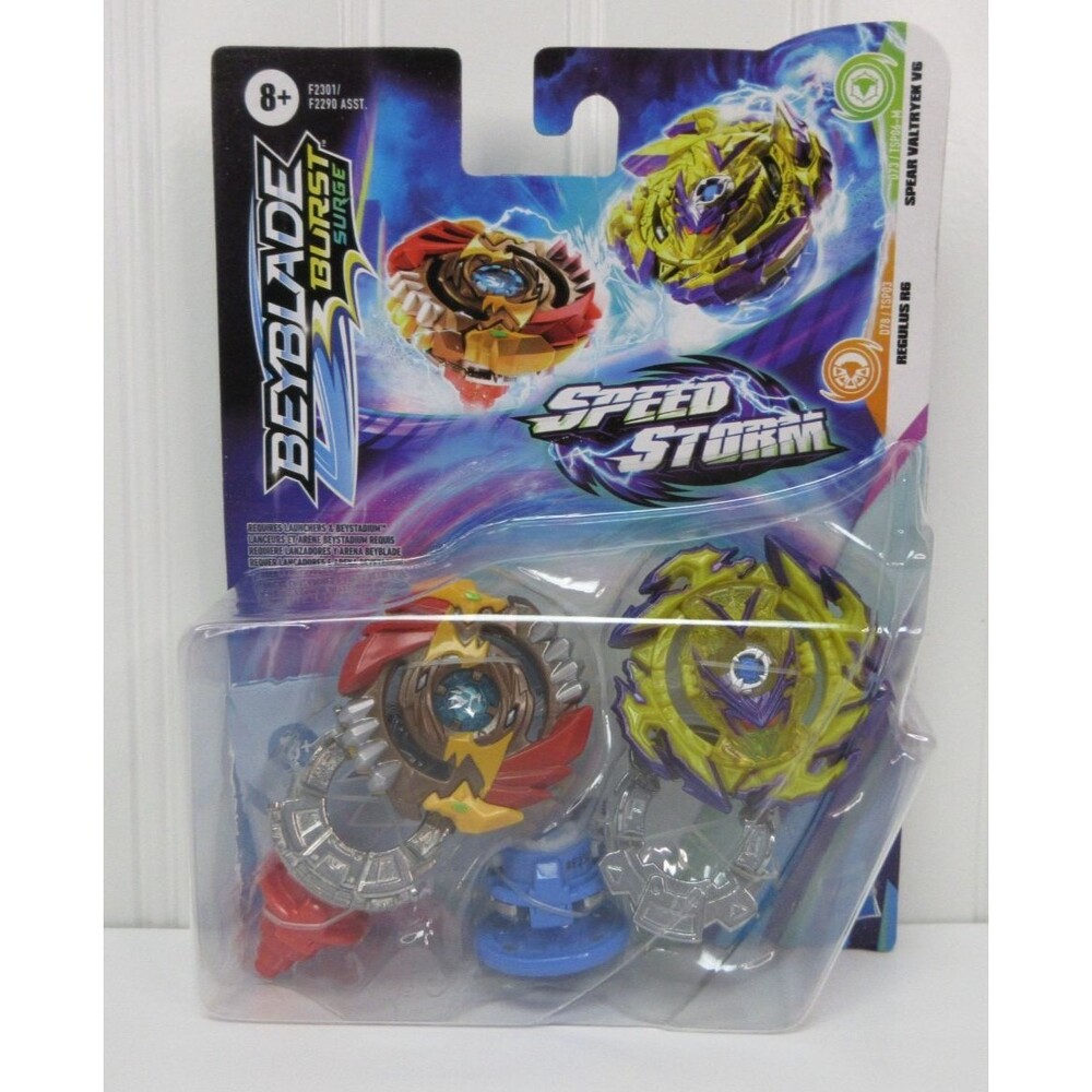 Beyblade Burst Surge Speed Storm Regulus R6 & Spear Valtryek V6 Hasbro 2Pack 8+